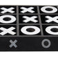 HomeRoots Nickel and Dark Wood Tic Tac Toe Game Sculpture