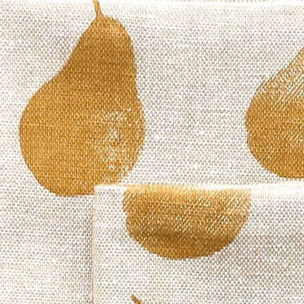HomeRoots Ochre Pear Pattern Napkins in Set of 8