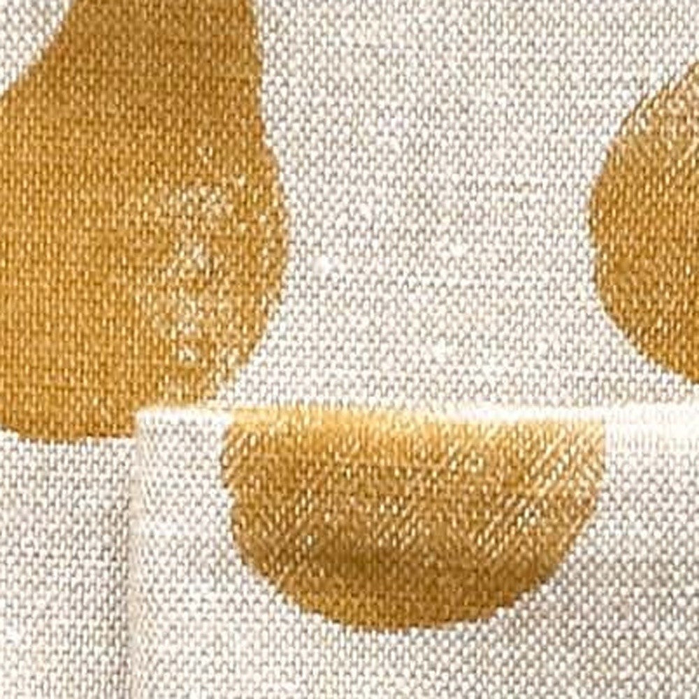HomeRoots Ochre Pear Pattern Napkins in Set of 8