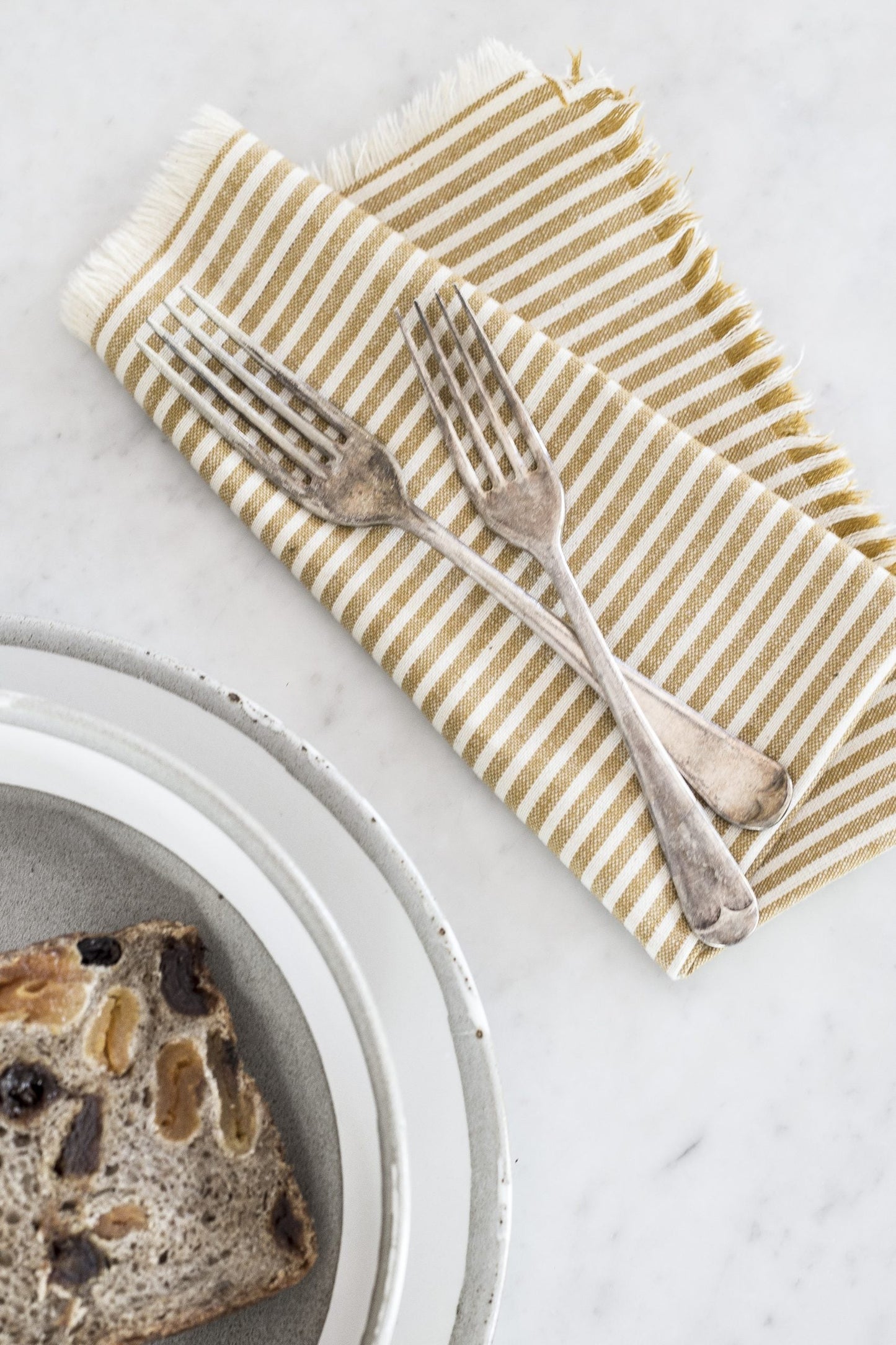HomeRoots Ochre Stripe Napkins in Set of 8
