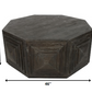 HomeRoots Octagonal Coffee Table in Deep Brown Finish