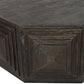 HomeRoots Octagonal Coffee Table in Deep Brown Finish