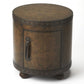 HomeRoots Old World Map Duffel Table in Brown Finish