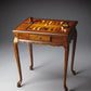 HomeRoots Olive Ash Burl Game Table in Brown Finish