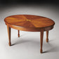 HomeRoots Olive Ash Burl Oval Coffee Table