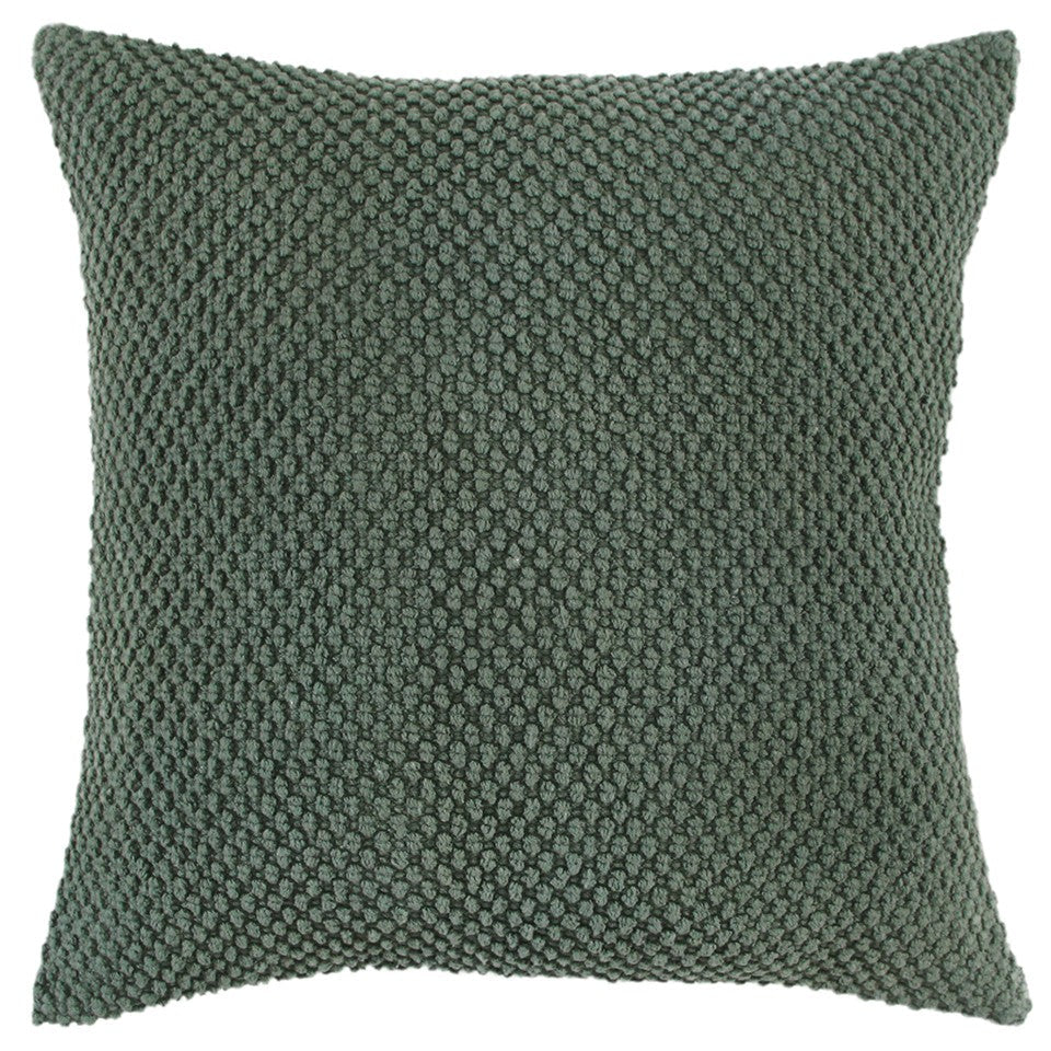 HomeRoots Olive Green Nubby Textured Modern Throw Pillow