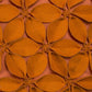 HomeRoots Orange Pinwheel Floral Petal Throw Pillow