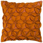 HomeRoots Orange Pinwheel Floral Petal Throw Pillow