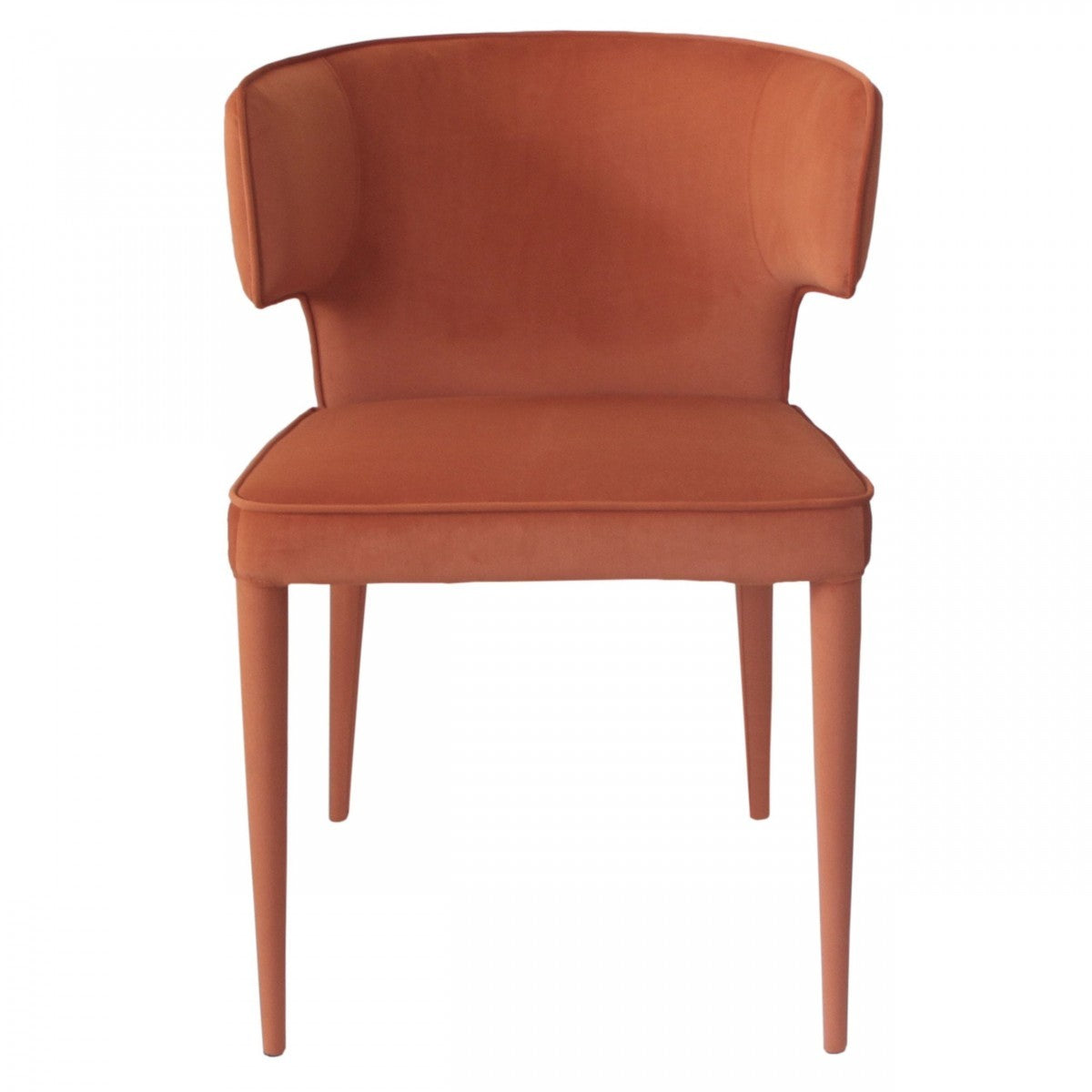 HomeRoots Orange Velvet Wrapped Dining Chair