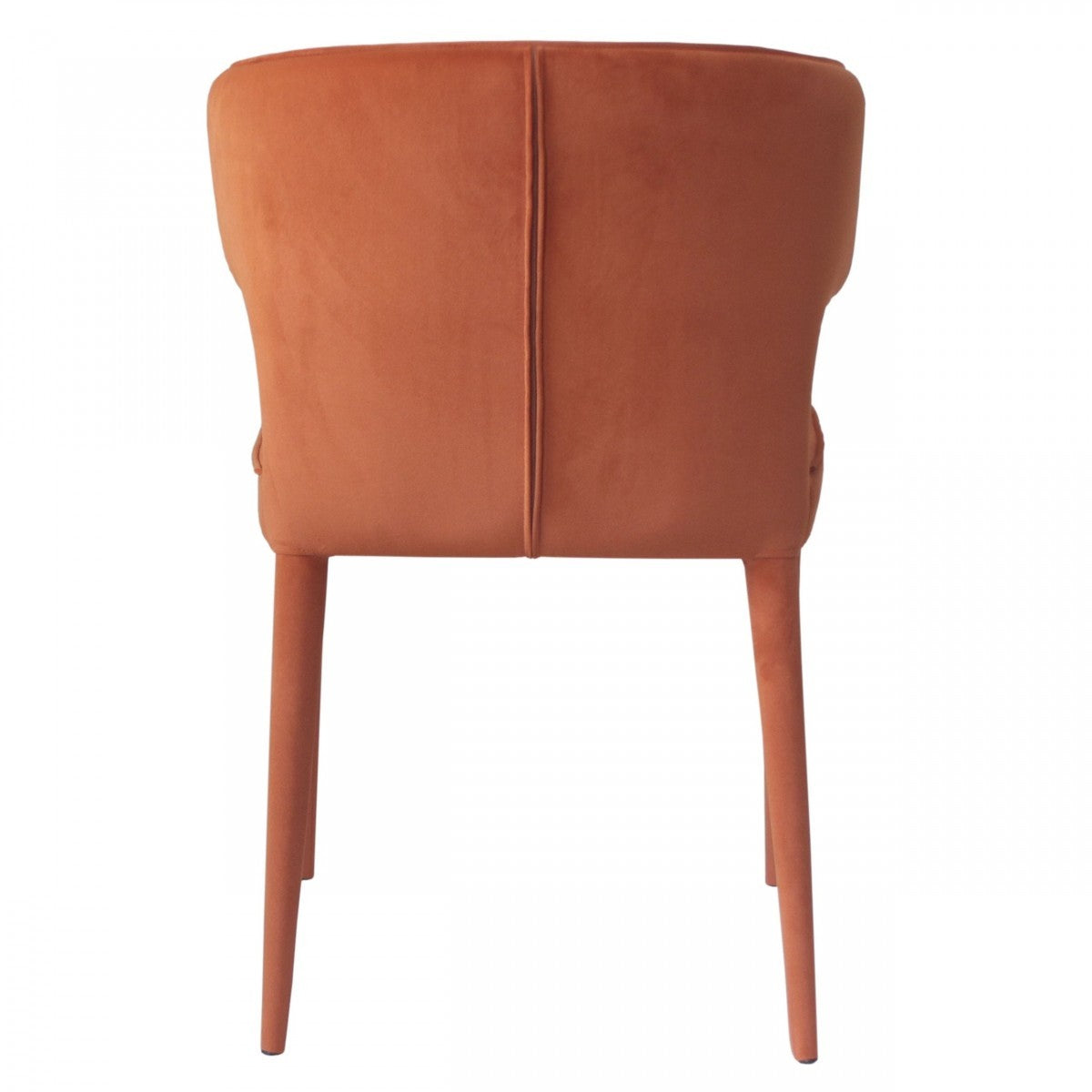 HomeRoots Orange Velvet Wrapped Dining Chair