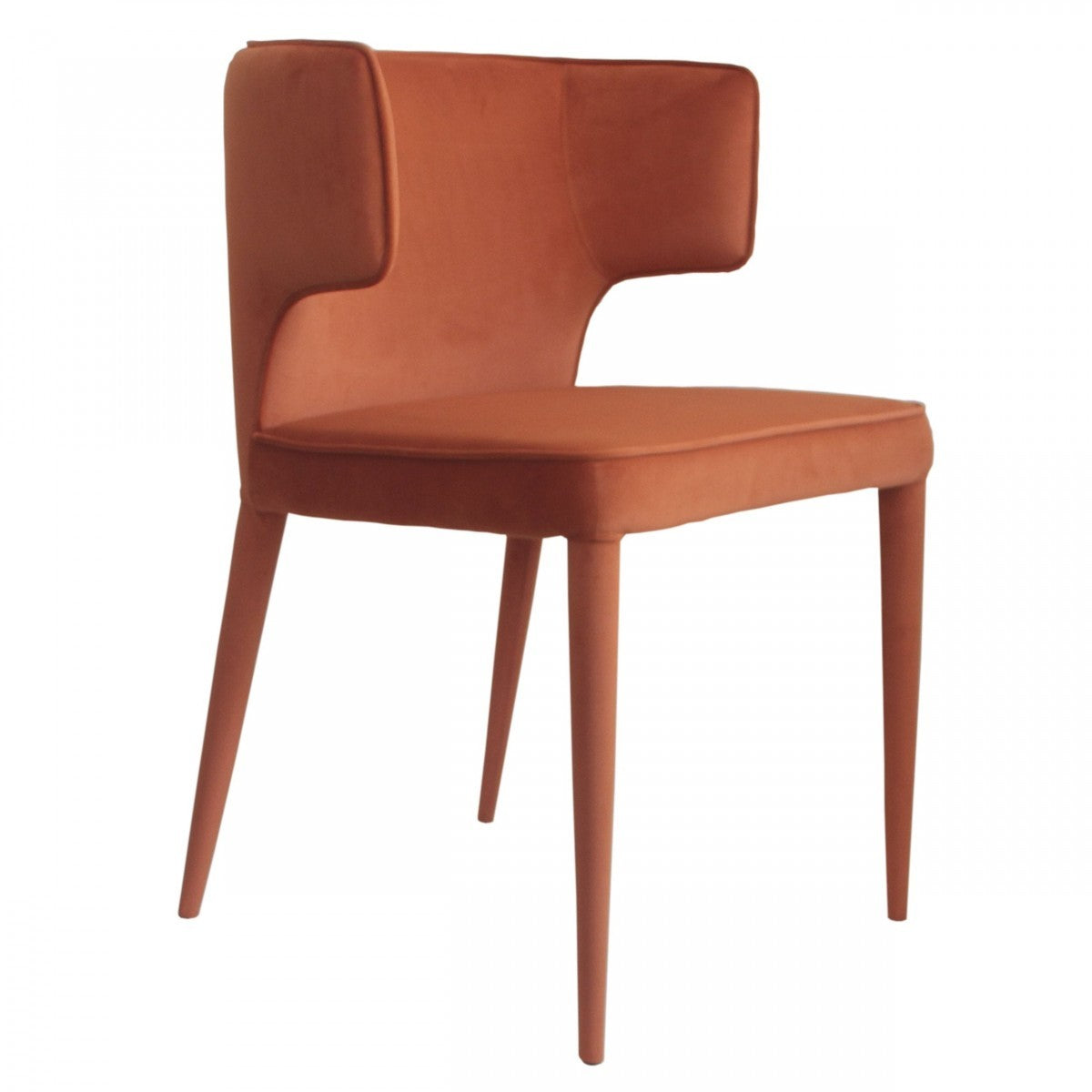 HomeRoots Orange Velvet Wrapped Dining Chair