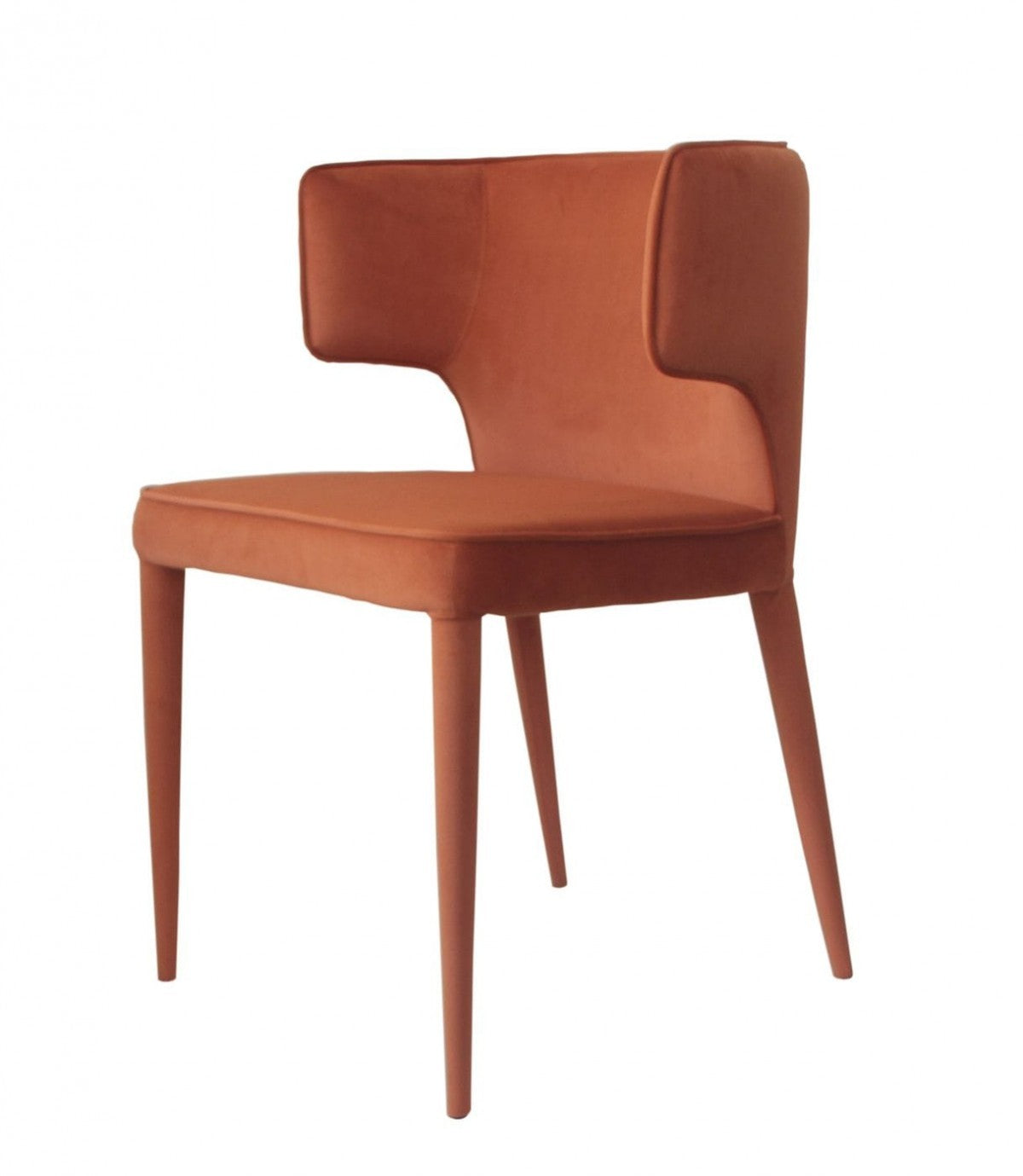 HomeRoots Orange Velvet Wrapped Dining Chair