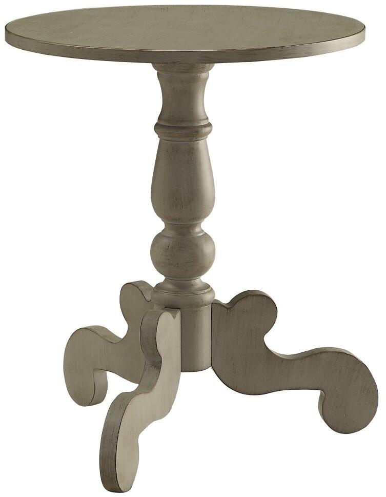 HomeRoots Ornate Slate Gray Wooden Side Table