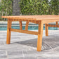 HomeRoots Outdoor Rectangular Coffee Table With Natural Wood Finish