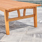 HomeRoots Outdoor Rectangular Coffee Table With Natural Wood Finish