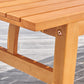 HomeRoots Outdoor Rectangular Coffee Table With Natural Wood Finish