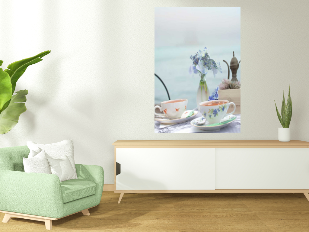 HomeRoots Outdoor Tea Party For Two 1 Giclee Wrap Canvas Wall Art