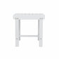 HomeRoots Outdoor Wooden Side Table in White Finish