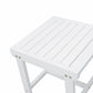 HomeRoots Outdoor Wooden Side Table in White Finish