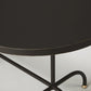 HomeRoots Oval Metal Coffee Table in Black Finish