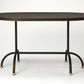 HomeRoots Oval Metal Coffee Table in Black Finish