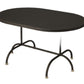 HomeRoots Oval Metal Coffee Table in Black Finish