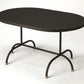 HomeRoots Oval Metal Coffee Table in Black Finish