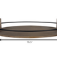 HomeRoots Oval Wooden Tray in Rustic Brown Finish