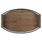 HomeRoots Oval Wooden Tray in Rustic Brown Finish
