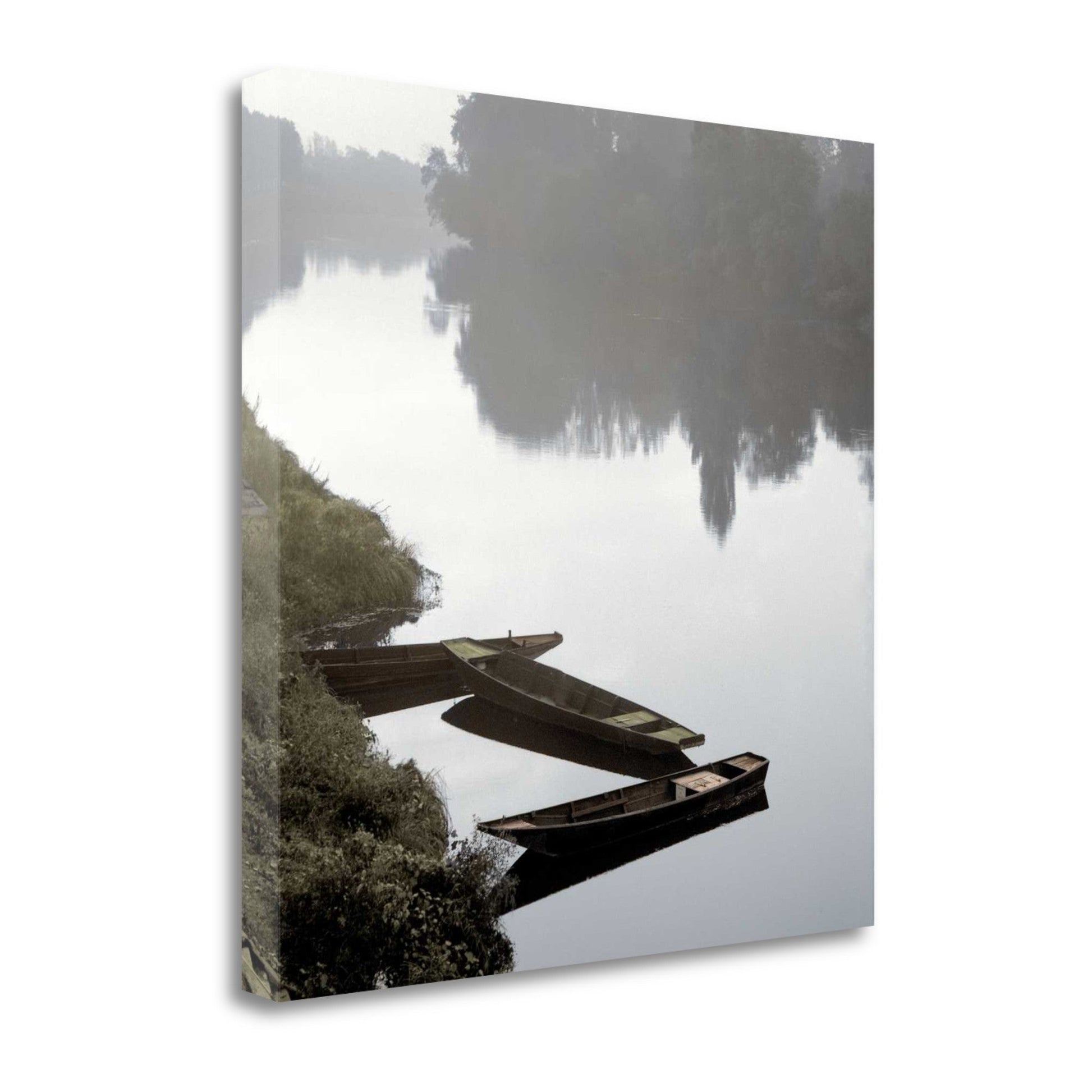 HomeRoots Overcast Lake View 3 Giclee Wrap Canvas Wall Art