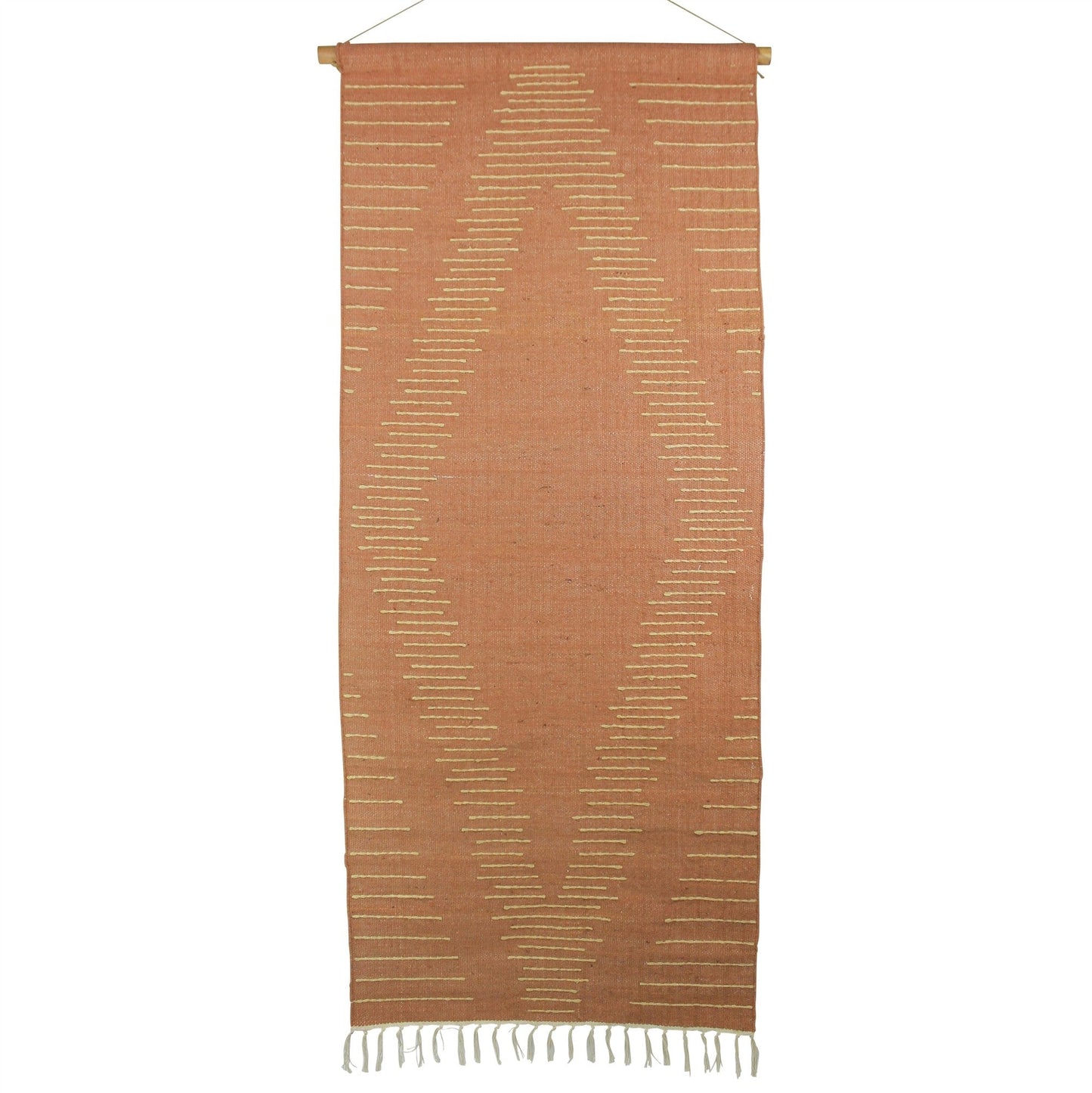 HomeRoots Pale Terracotta Jute Wall Hanging
