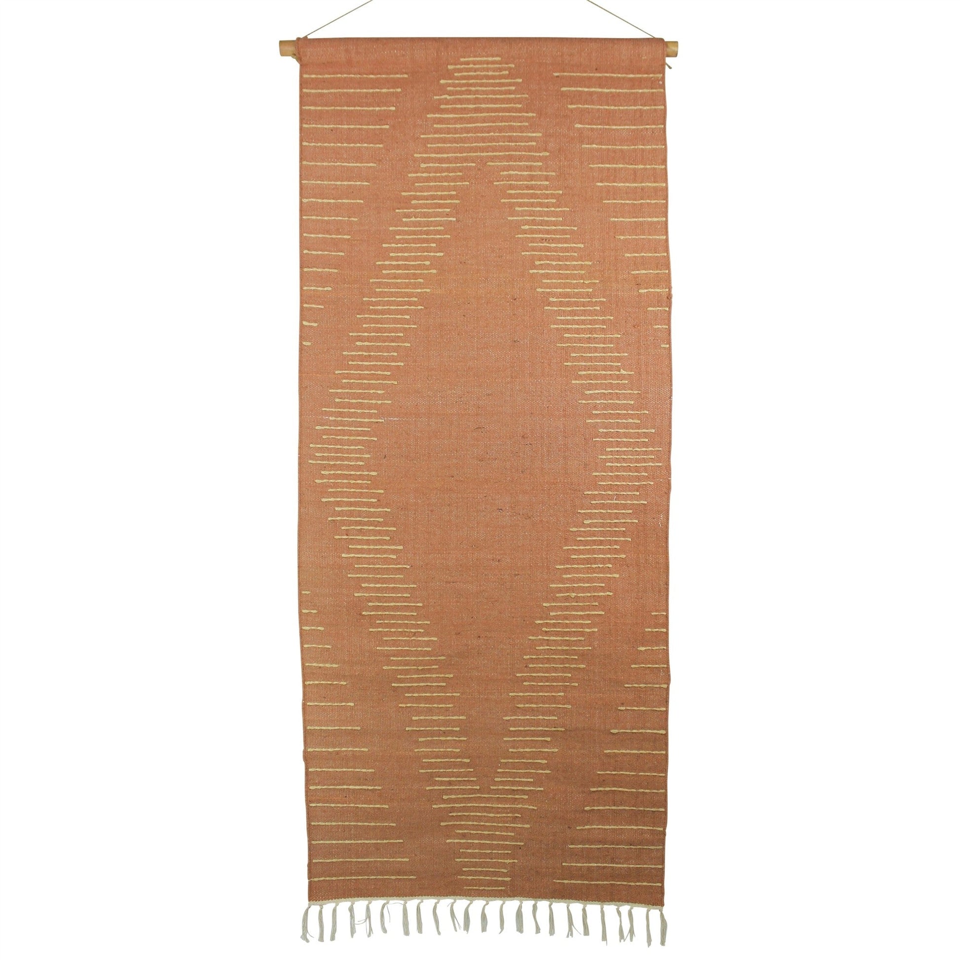 HomeRoots Pale Terracotta Jute Wall Hanging