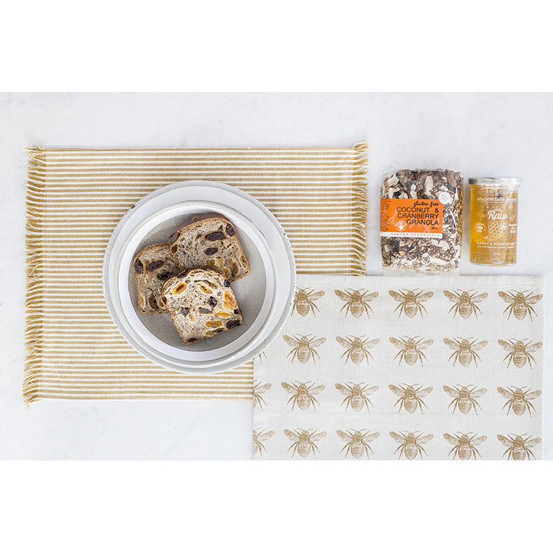 HomeRoots Pale Yellow Bumble Bee Napkins in Set of 8