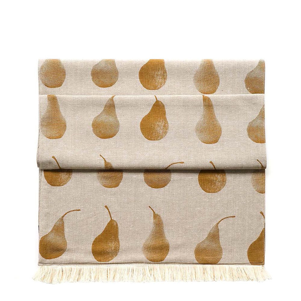 HomeRoots Pale Yellow Pear Pattern Placemats in Set of 8
