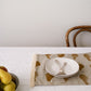 HomeRoots Pale Yellow Pear Pattern Placemats in Set of 8