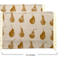HomeRoots Pale Yellow Pear Pattern Placemats in Set of 8