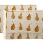 HomeRoots Pale Yellow Pear Pattern Placemats in Set of 8