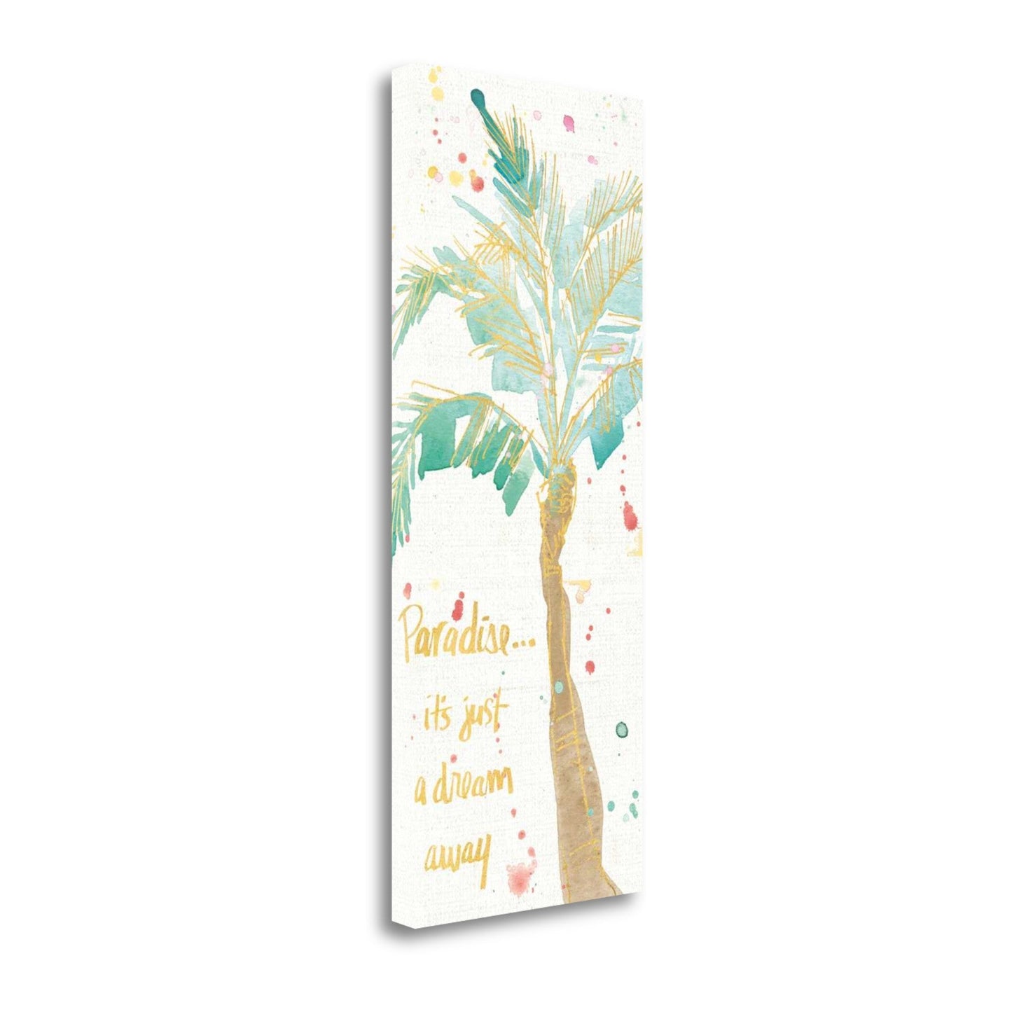 HomeRoots Paradise Palmtree Watercolor 1 Giclee Wrap Canvas Wall Art