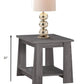 HomeRoots Particle Board End Table With Dark Gray Oak Finish