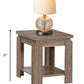 HomeRoots Particle Board End Table With Dark Taupe Finish