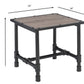 HomeRoots Particle Board and Melamine End Table With Rustic Oak and Black Finish