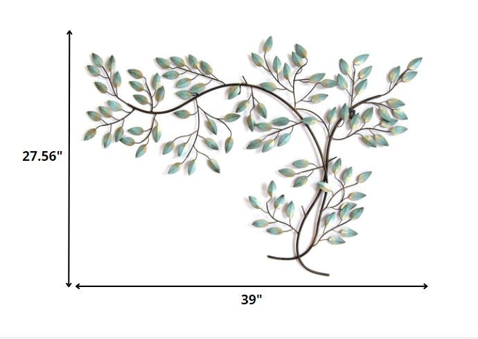 HomeRoots Patina Tree Branch Metal Wall Decor