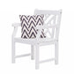 HomeRoots Patio Armchair With Diagonal Design in White Finish