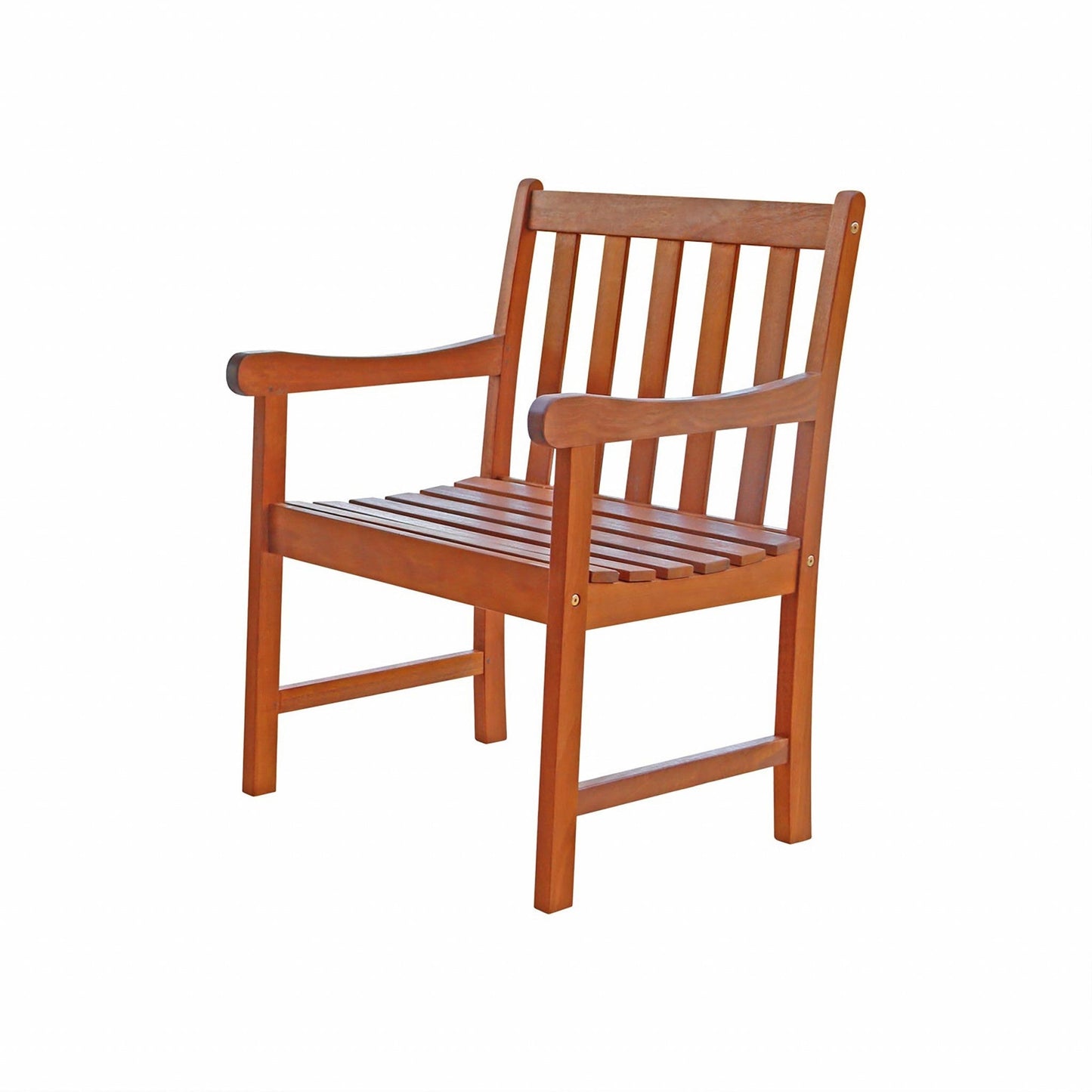 HomeRoots Patio Armchair in Brown Finish
