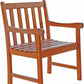 HomeRoots Patio Armchair in Brown Finish