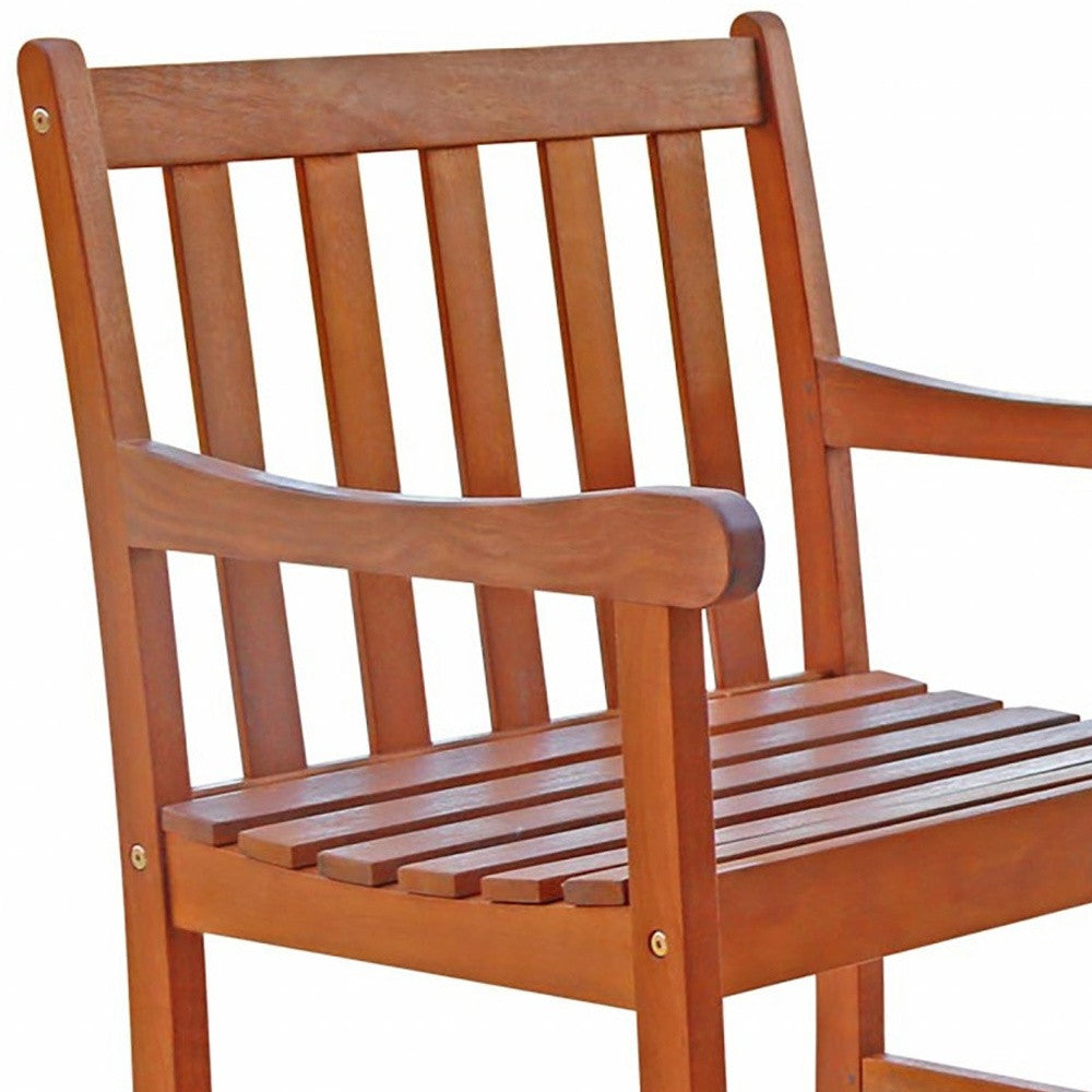 HomeRoots Patio Armchair in Brown Finish