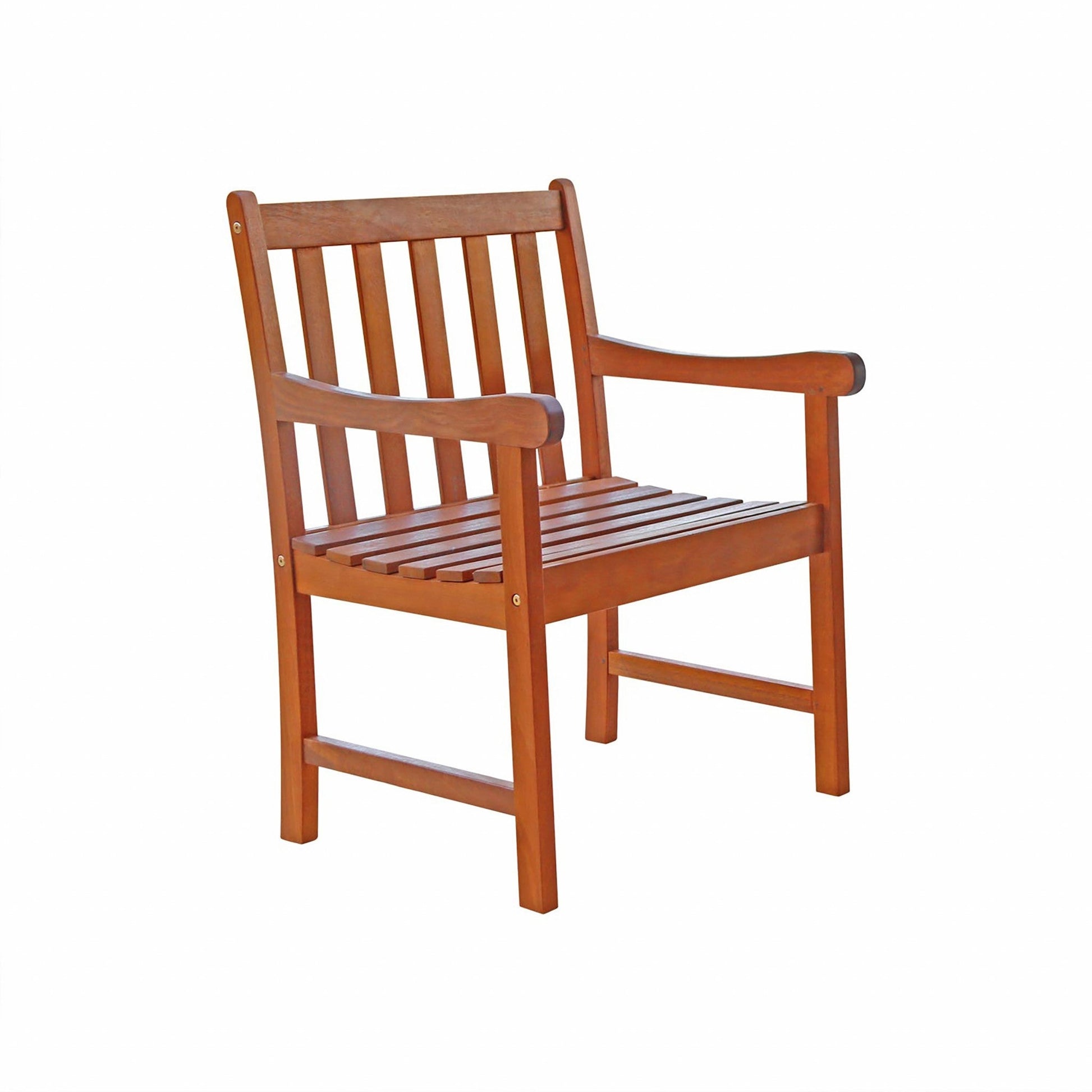 HomeRoots Patio Armchair in Brown Finish