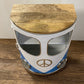 HomeRoots Peace Out Blue Retro Nightstand