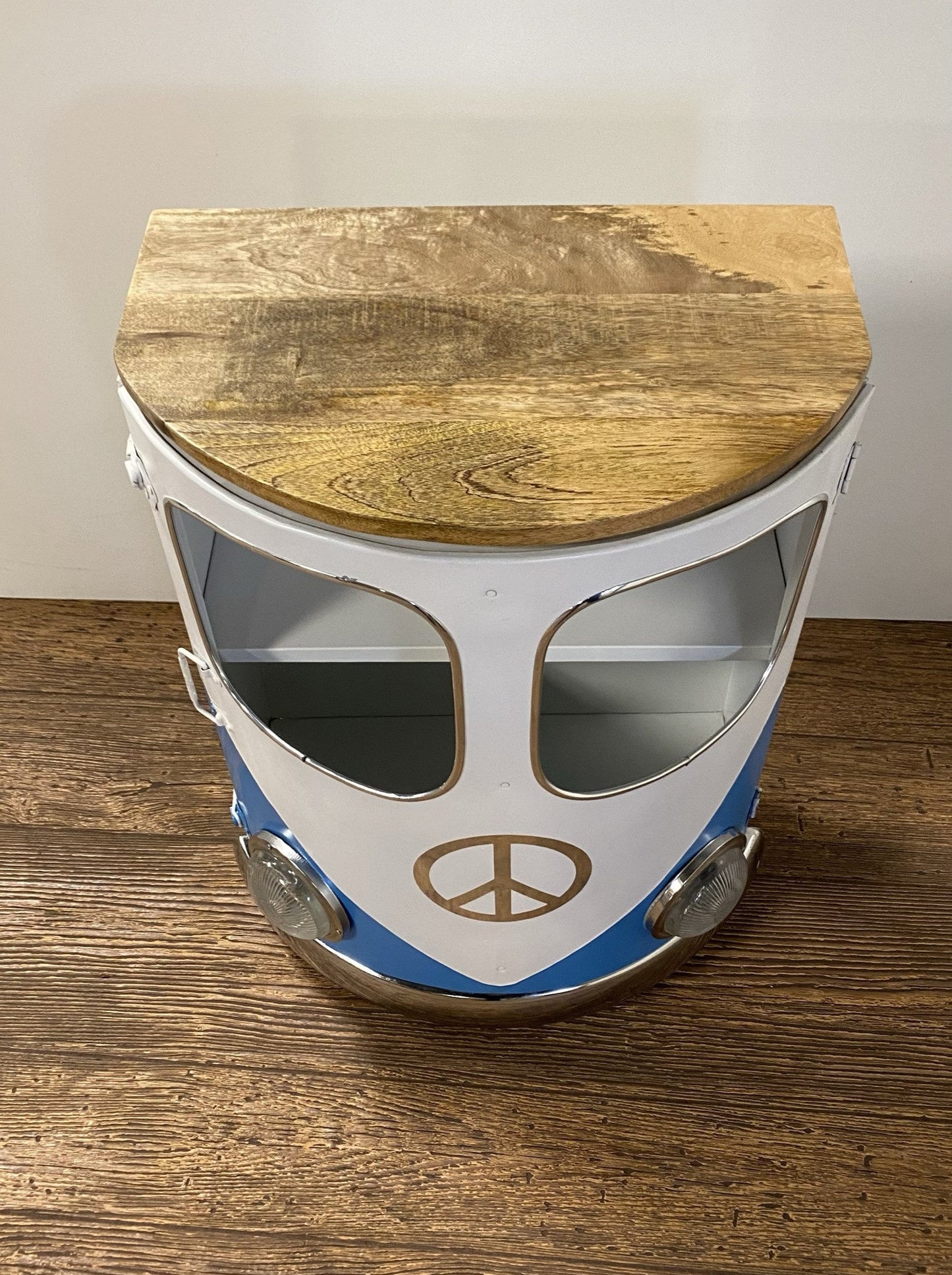 HomeRoots Peace Out Blue Retro Nightstand