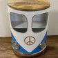 HomeRoots Peace Out Blue Retro Nightstand